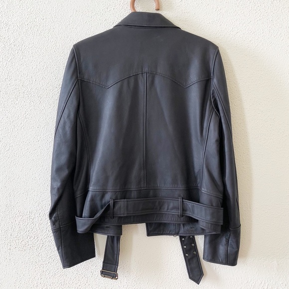 Ralph Lauren Leather Moto Jacket M - Picture 2 of 3